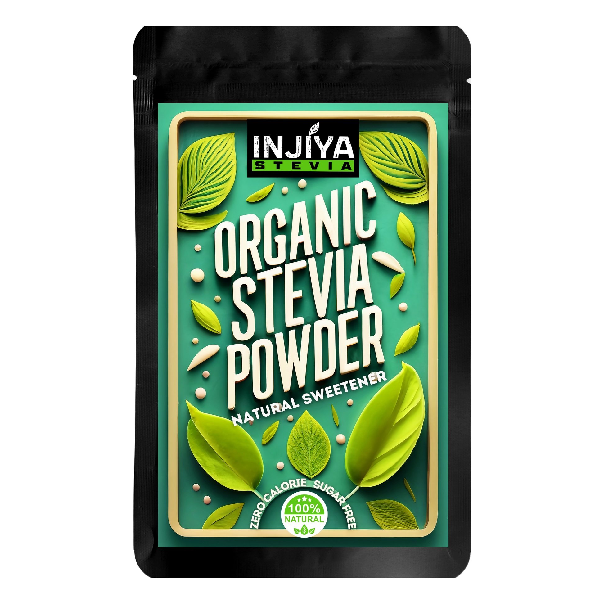 INJIYA Organic Stevia Powder | 100% Natural Sugar-Free Sweetener  for Diabetics, Fitness & Weight Loss - 60g Injiya Sugar Free Stevia Products – Natural, Zero Calorie Sweeteners for Healthy Living.